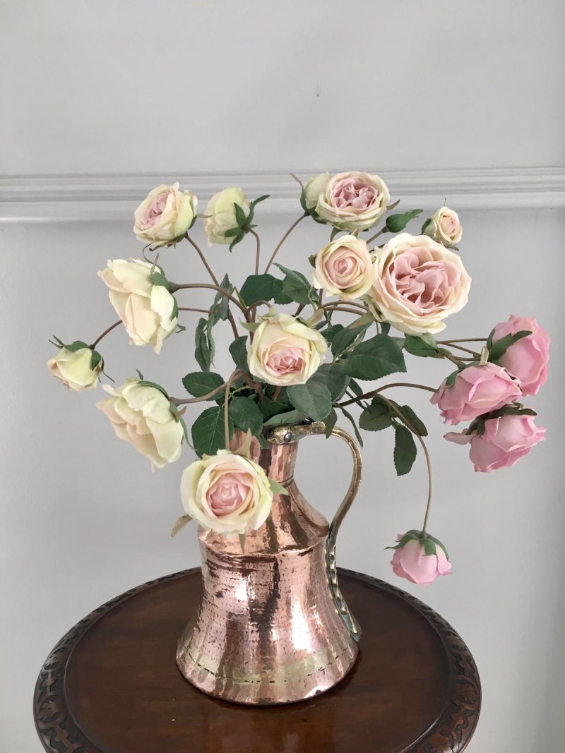 Antique Arts and Crafts Copper and Brass Milk Jug - Image 4